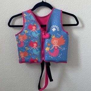 Girls LIFEGUARD Mermaid Swimming Aid Vest